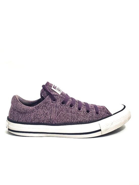 Converse All Stars Shoes - Converse Chuck Taylor All Star Madison Low Purple Tweed Knit Sneakers Womens 8